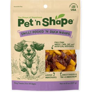 Pet 'n Shape Grain-Free Duck 'n Sweet Potato Dog Treats, 8-oz bag