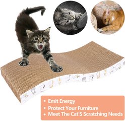 PatiencET 17.3-in Recycle Corrugated Lounger Sofa Cat Scratching Pad, Brown, 3 count slide 2 of 6