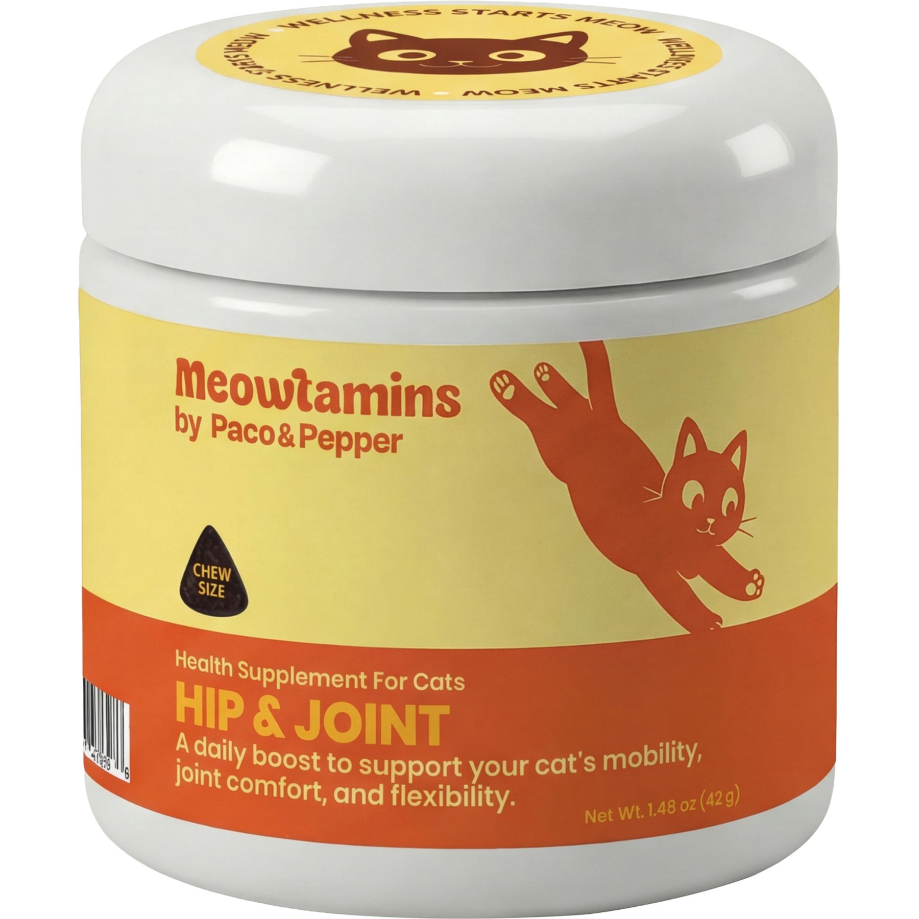 PACO & PEPPER Meowtamins Hip & Joint Health Chew Supplement for Cats, 60 count