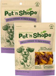 Pet 'n Shape Grain-Free Duck 'n Sweet Potato Dog Treats, 8-oz bag, bundle of 2