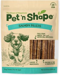 Pet 'n Shape Salmon Fillets Jerky Dog Treats, 16-oz bag