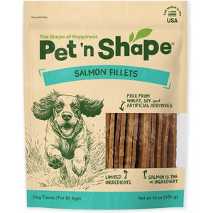 Pet 'n Shape Salmon Fillets Jerky Dog Treats, 16-oz bag