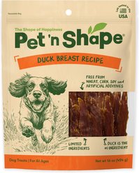 Pet 'n Shape Duck Breast Fillets Dog Treats, 16-oz bag