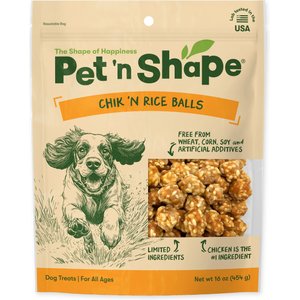 Pet 'n Shape Chik 'n Rice Balls Dog Treats, 1-lb bag