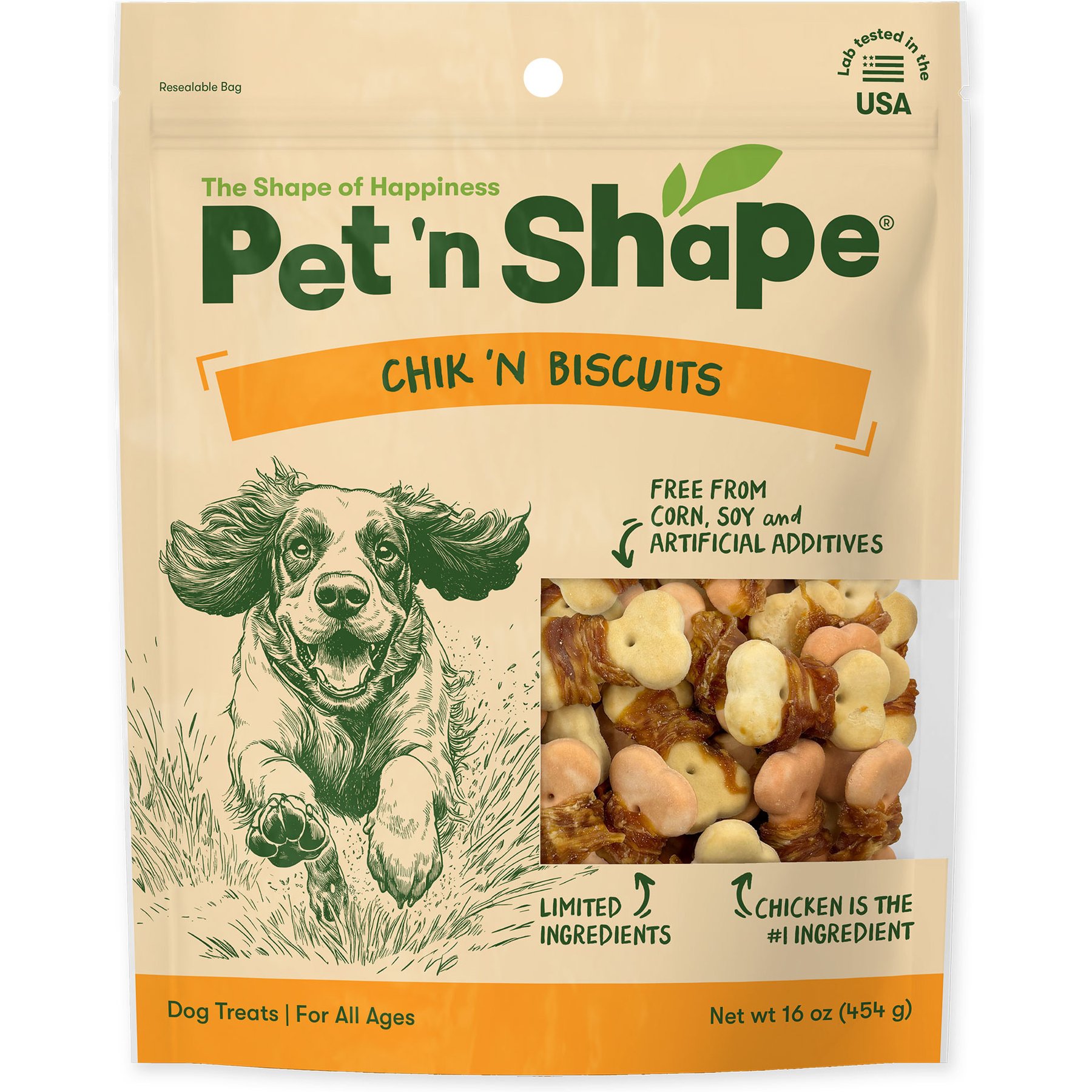 Pet 'n Shape Chik 'n Biscuits Dog Treats, 1-lb bag
