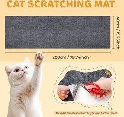 PatiencET Self-Adhesive Trimmable Furniture Protector Cat Scratching Mat, Dark Grey, Medium slide 2 of 8