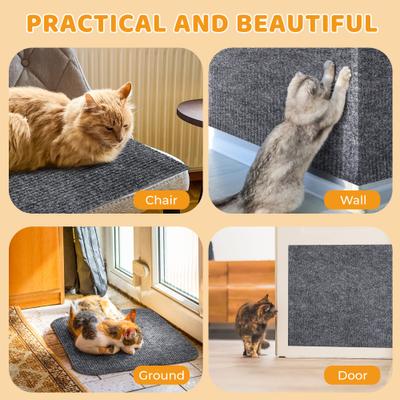 Show full view: PatiencET Self-Adhesive Trimmable Furniture Protector Cat Scratching Mat, Dark Grey, Medium slide 6 of 8