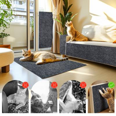 Show full view: PatiencET Self-Adhesive Trimmable Furniture Protector Cat Scratching Mat, Dark Grey, Medium slide 4 of 8
