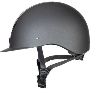 Shires Equestrian Products Karben Marzia Standard Peak Horse Riding Helmet, Black, Medium