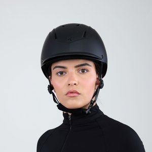 Shires Equestrian Products Karben Matteo Horse Riding Helmet, Black, Medium/Large