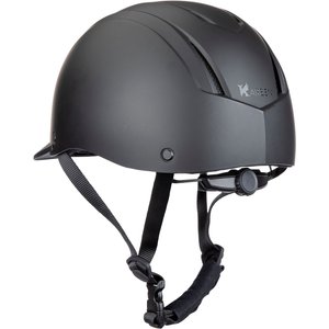Shires Equestrian Products Karben Matteo Horse Riding Helmet, Black, Medium/Large