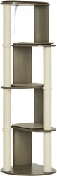 Cesicia 65.3-in Multilevel Corner Cat Tree, Brown & White