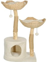 Cesicia 37.4-in Cat Tree with Scratching Post, Cream White