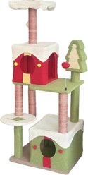 Cesicia 54-in Christmas Cat Tree & Condo, Green