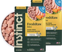Instinct FreshRaw Bites Cage-Free Chicken Recipe Dog Food, 12-lb bundle