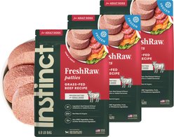 Instinct FreshRaw Patties Grass-Fed Beef Recipe Dog Food, 6-lb bag, case of 3