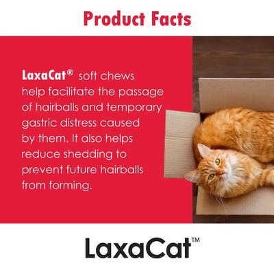 Show full view: LaxaCat Hairball Remedy Soft Chew Supplement for Cats, 90 count slide 9 of 10