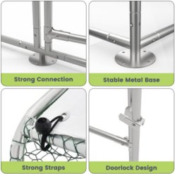 LALFPET Doom Roof Metal Bird Coop with Waterproof & Anti-UV Cover, Large: 118.1-in slide 2 of 5