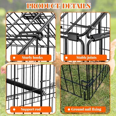 Show full view: LALFPET Outdoor Metal Portable Bird Coop with Door & Window, 85.67-in slide 5 of 6
