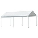 ShelterLogic 6 Leg Agricultural Outdoor Shade Tent Canopy Livestock & Crop Shelter, White, 10 x 20 x 10-ft