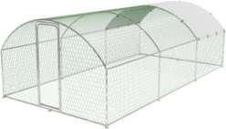 LALFPET Doom Roof Metal Bird Coop with Waterproof & Anti-UV Cover, Large: 236-in