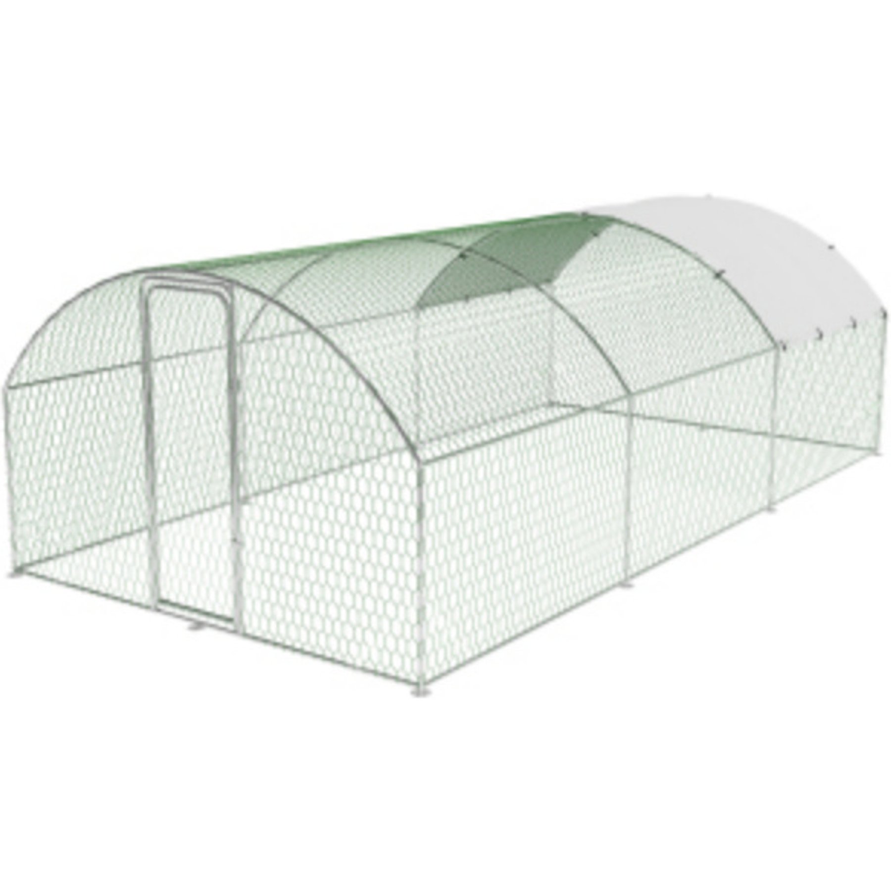 LALFPET Doom Roof Metal Bird Coop with Waterproof & Anti-UV Cover, Large: 236-in