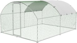 LALFPET Doom Roof Metal Bird Coop with Waterproof & Anti-UV Cover, Large: 157-in