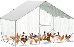 LALFPET Doom Roof Metal Bird Coop with Cover, 6 to 10 Chicken Capacity, Large: 9.8 x 6.5 x 6.5-ft slide 1 of 6