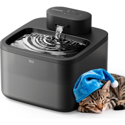 OneIsAll OneIsAll Wireless Ultra-Quiet Integrated Silent Flow Pump Automatic Cat Water Fountain, Small: 74-oz