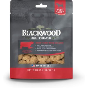 Blackwood Beef Liver & Salmon Oven Baked Dog Treats, 8-oz bag