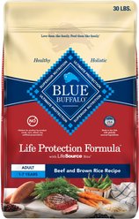 Blue Buffalo Life Protection Formula Adult Beef & Brown Rice Recipe Dry Dog Food, 30-lbs bag