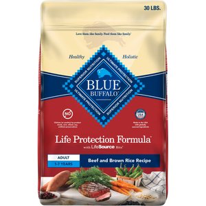 Blue Buffalo Life Protection Formula Adult Beef & Brown Rice Recipe Dry Dog Food, 30-lbs bag
