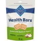 Blue Buffalo Health Bars Oven-Baked with Natural Ingredients Apples & Yogurt Biscuit Dog Crunchy Treats, 1-lb bag