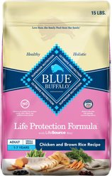 Blue Buffalo Life Protection Formula Small Breed Adult Chicken & Brown Rice Recipe Dry Dog Food, 15-lb bag