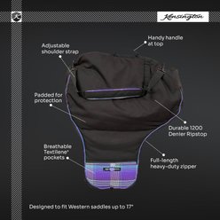 Kensington Protective Products Signature Padded Western Horse Saddle Carry Bag, Merlot, 17-in slide 2 of 4