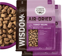 Earth Animal Wisdom Air-Dried Turkey Recipe Premium Natural Dog Food, 64-oz bundle