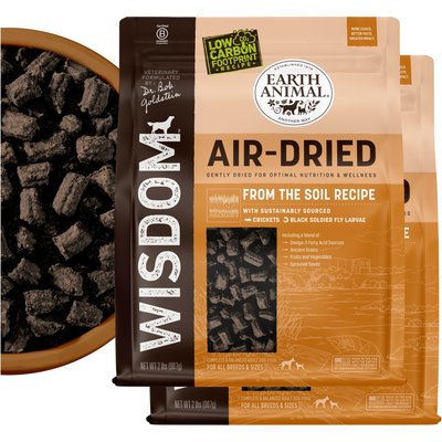 Earth Animal Earth Animal Wisdom Air-Dried From the Soil Recipe Insect-Based Premium Natural Dog Food, 64-oz bundle
