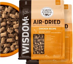 Earth Animal Wisdom Air-Dried Chicken Recipe Premium Natural Dog Food, 64-oz bundle