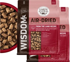 Earth Animal Wisdom Air-Dried From the Land Recipe with Venison, Beef, & Bison Premium Natural Dog Food, 64-oz bundle