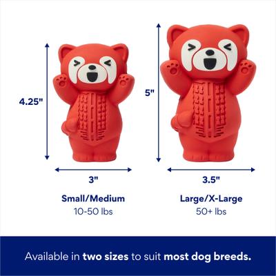 Show full view: Frisco Red Panda Rubber Chew Dog Toy for Heavy Chewers, Small/Medium slide 2 of 8