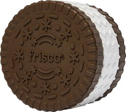 Frisco Sandwich Cookie Rubber Chew Dog Toy for Heavy Chewers, Small/Medium