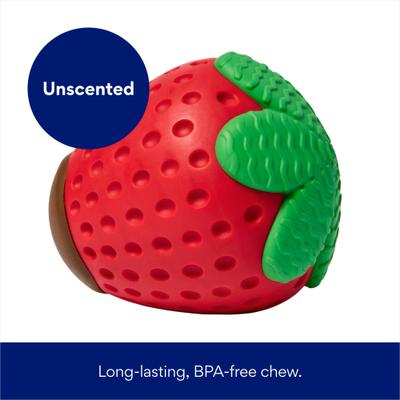 Show full view: Frisco Chocolate Dipped Strawberry Rubber Chew Dog Toy for Heavy Chewers, Large/X-Large slide 4 of 9