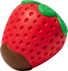 Frisco Chocolate Dipped Strawberry Rubber Chew Dog Toy for Heavy Chewers, Small/Medium