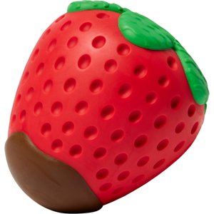 Frisco Chocolate Dipped Strawberry Rubber Chew Dog Toy for Heavy Chewers, Small/Medium