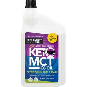 LifeSense Pet KetoMCT Oil Liquid Supplement for Dogs, 32-fl oz bottle