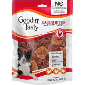 GOOD 'N' TASTY Kabob Bites Dog Treats, 12-oz bag - Chewy.com