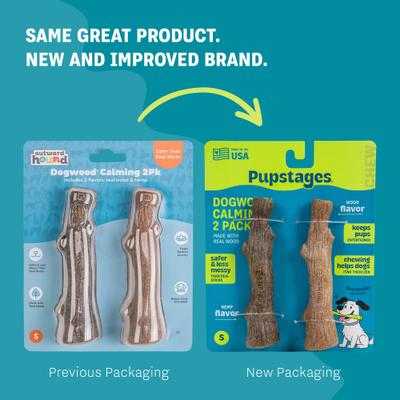 Show full view: Pupstages Dogwood Calming Bone Tough Dog Chew Toy, 2 count, Small slide 2 of 10