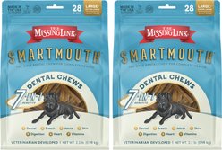The Missing Link Smartmouth 7-in-1 Dental Chews for Large & Giant Dogs, 50 to 100-lbs, 56 count bundle