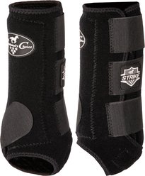 Professional's Choice Strike Sports Medicine Horse Boot, Fronts, Black, Medium, 2 count