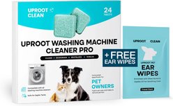 Uproot Clean Washing Machine Cleaner Pro Tablets, 24 count + Bonus Ear Wipes